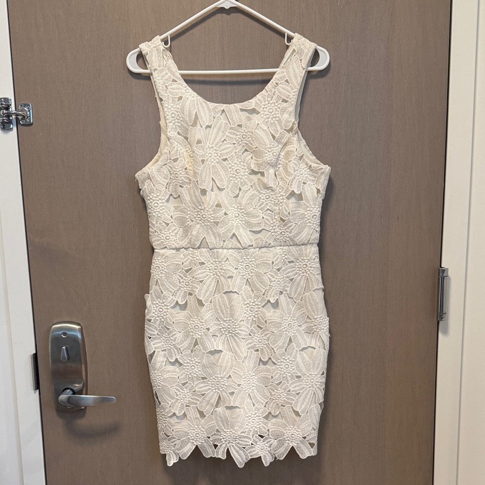 Lush L Elegant Cream Lace Dress